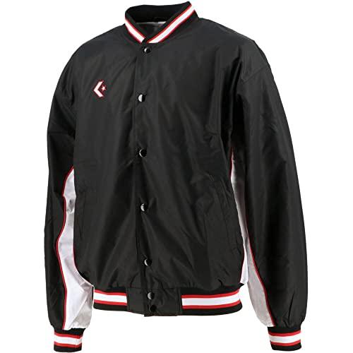 [Converse] Basketball Jacket Warm-Up Jacket (Front Button) Water-Repellent Breathable Ventilated CB182112S Black/White Japan M (Equivalent to Japanese Size M)