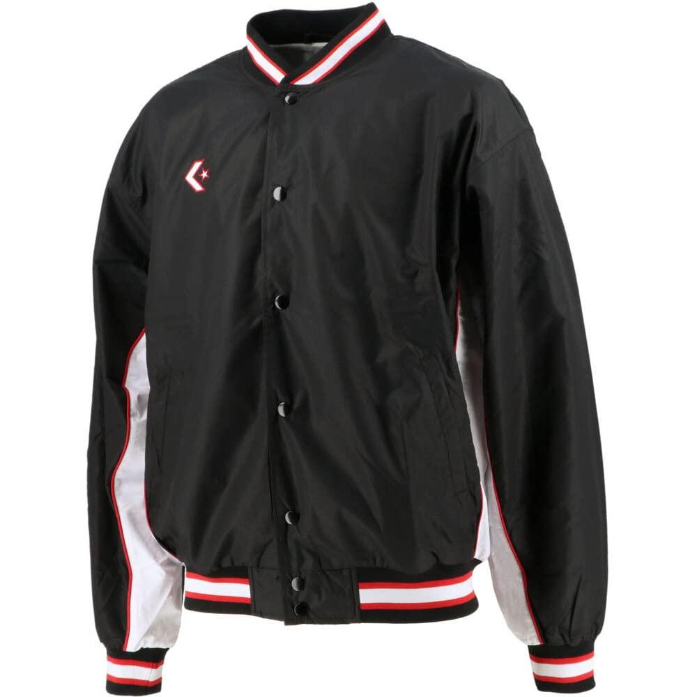 [Converse] Basketball Jacket Warm-Up Jacket (Front Button) Water-Repellent Breathable Ventilated CB182112S Black/White Japan L (Equivalent to Japanese Size L)