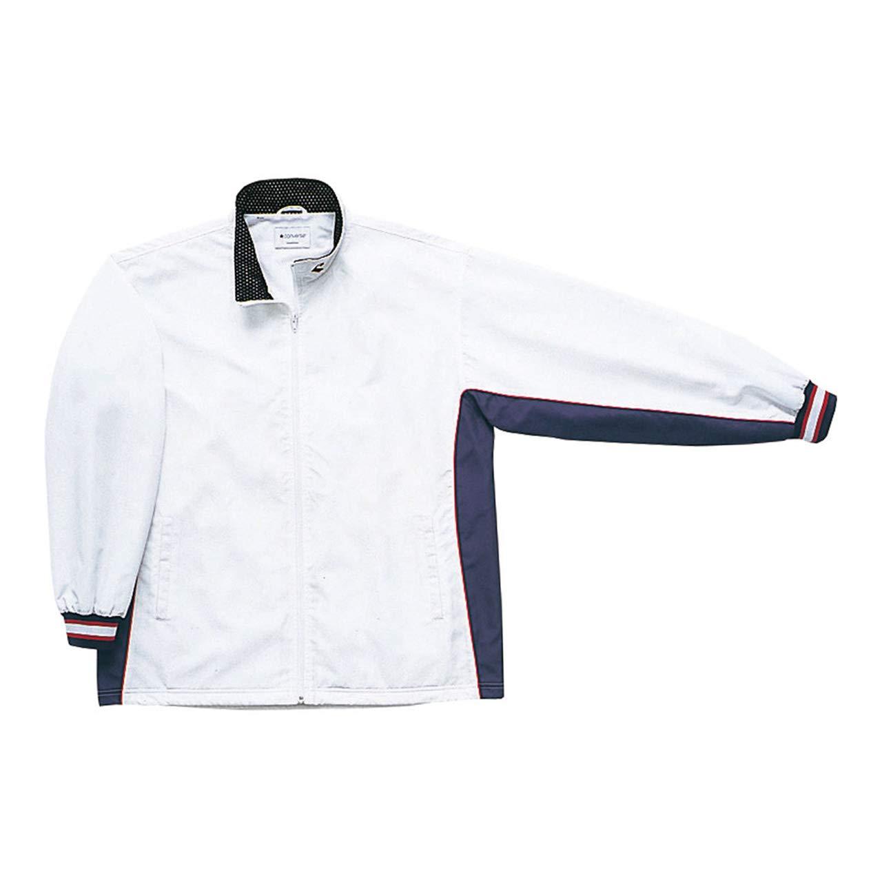 [Converse] Basketball Jacket Warm-Up Jacket Water-Repellent Breathable Ventilated CB182102S White/Navy Japan XO (Equivalent to Japanese Size 3L)