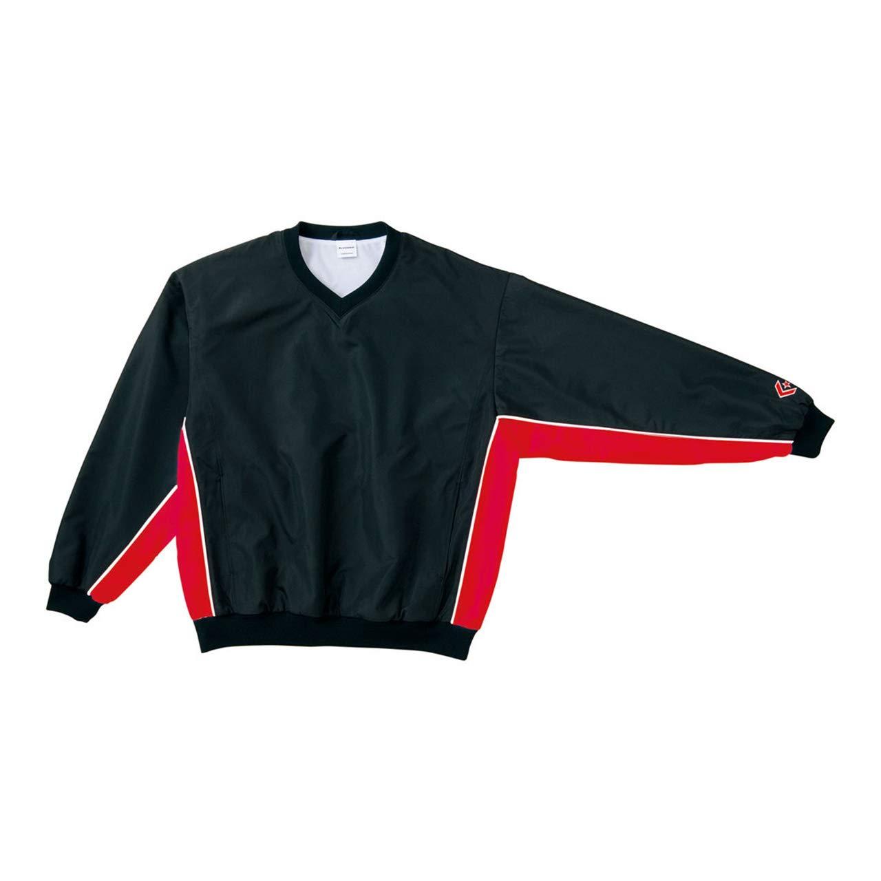 [Converse] Basketball Jacket V-Neck Warm-Up Jacket Water-Repellent Breathable Ventilated CB182113S Black/Red Japan XO (Equivalent to Japanese Size 3L)