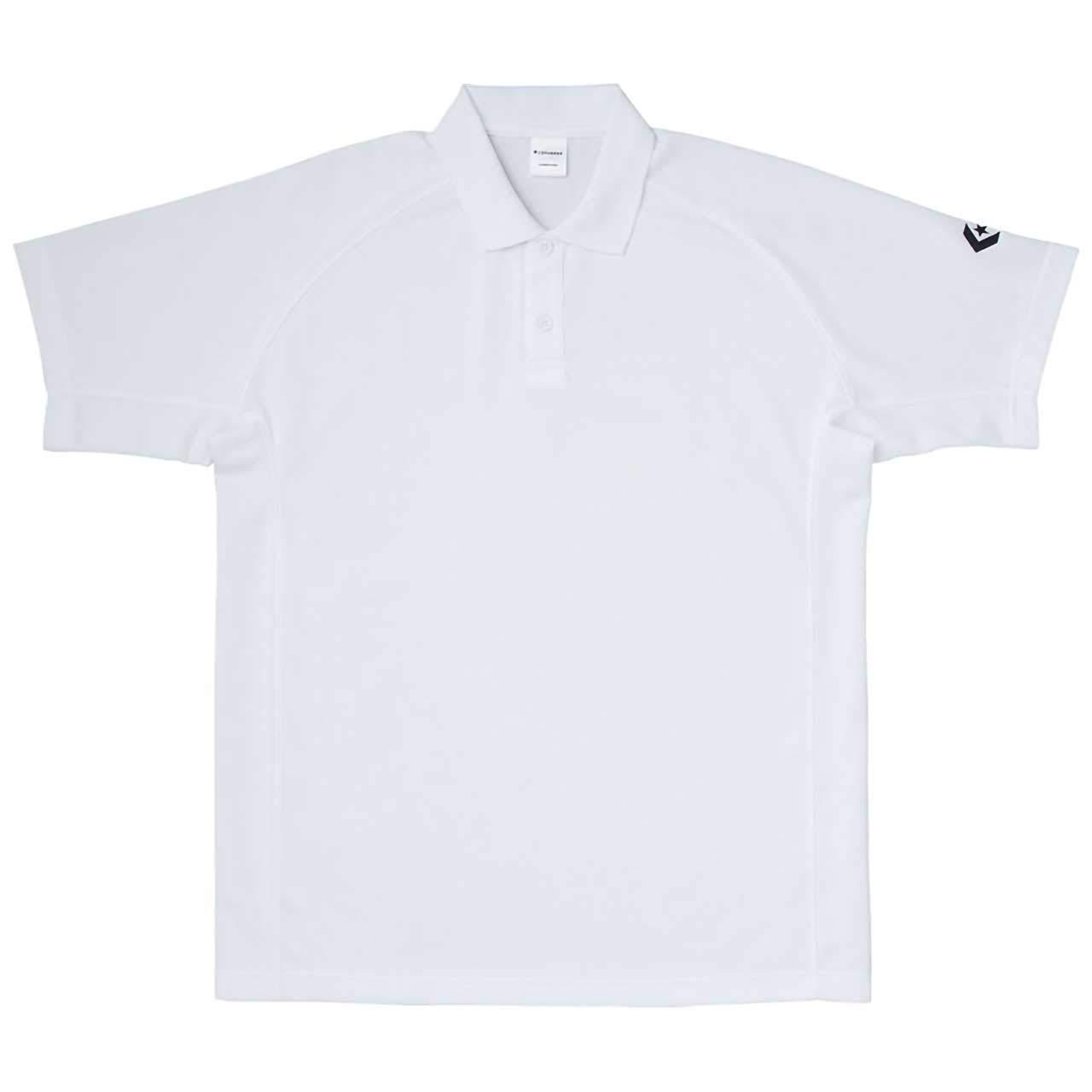 [Converse] Basketball Short-Sleeve Polo Shirt, Moisture-Wicking, Quick-Dry CB291402 Men's White Japan XO (Equivalent to Japanese Size 3L)