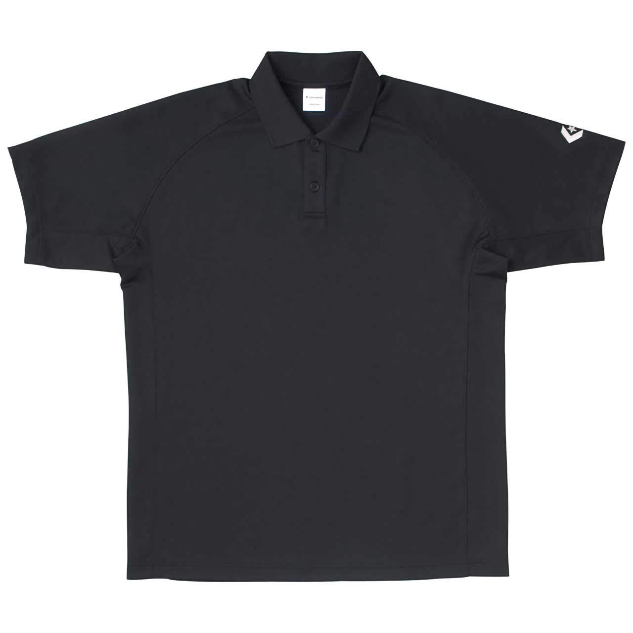 [Converse] Basketball Short-Sleeve Polo Shirt, Moisture-Wicking, Quick-Dry CB291402 Men's Black Japan XO (Equivalent to Japanese Size 3L)