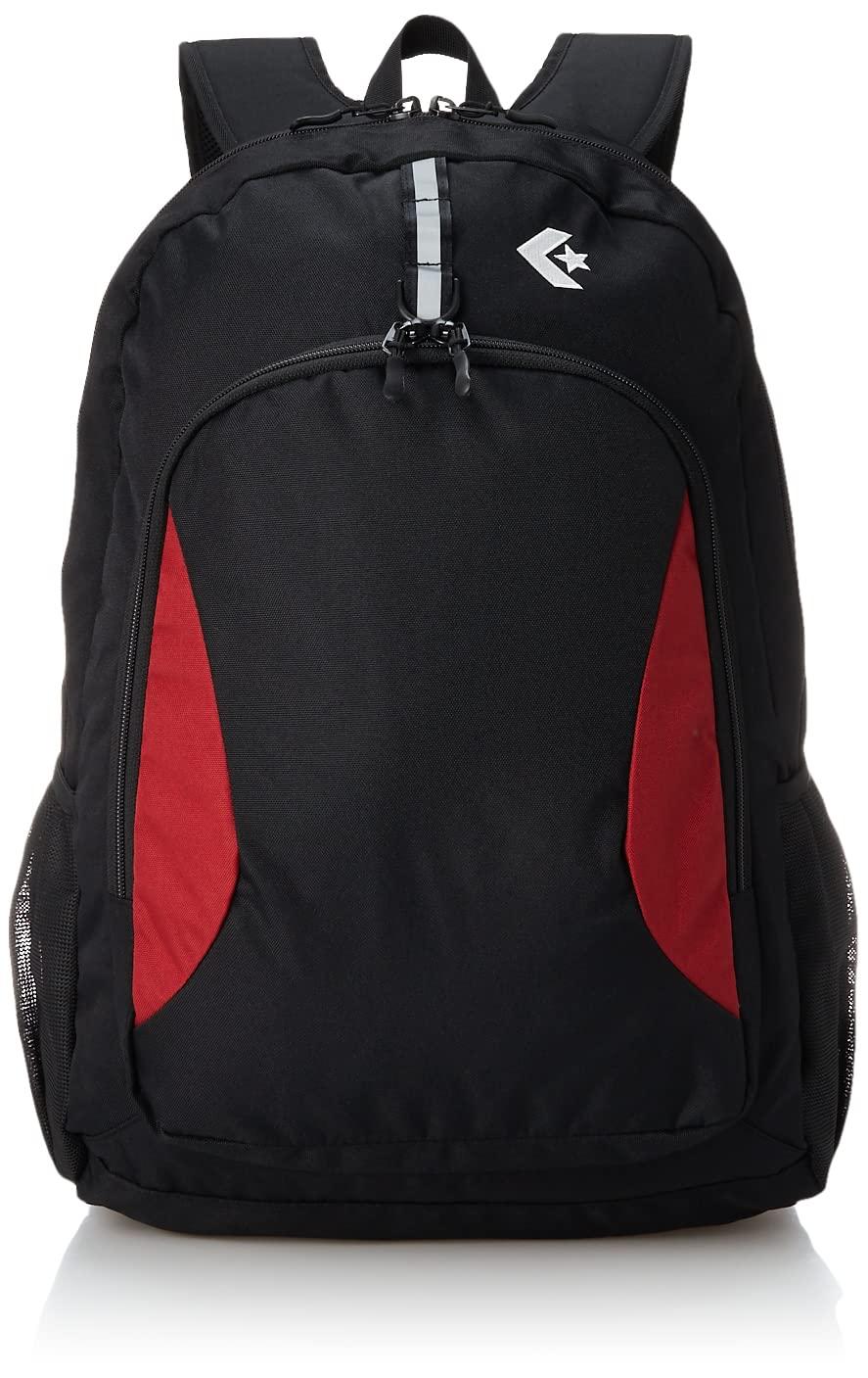 [Converse] Team Daypack Backpack with Water-Repellent Finish and Reflective Details Capacity: 37L Black/Maroon