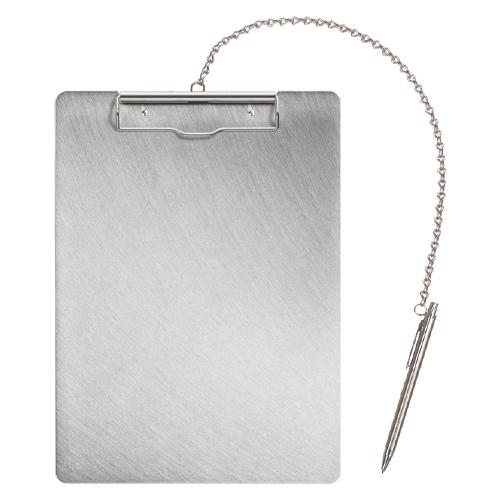 240x330mm / A4 clipboard (stainless steel / pen included)