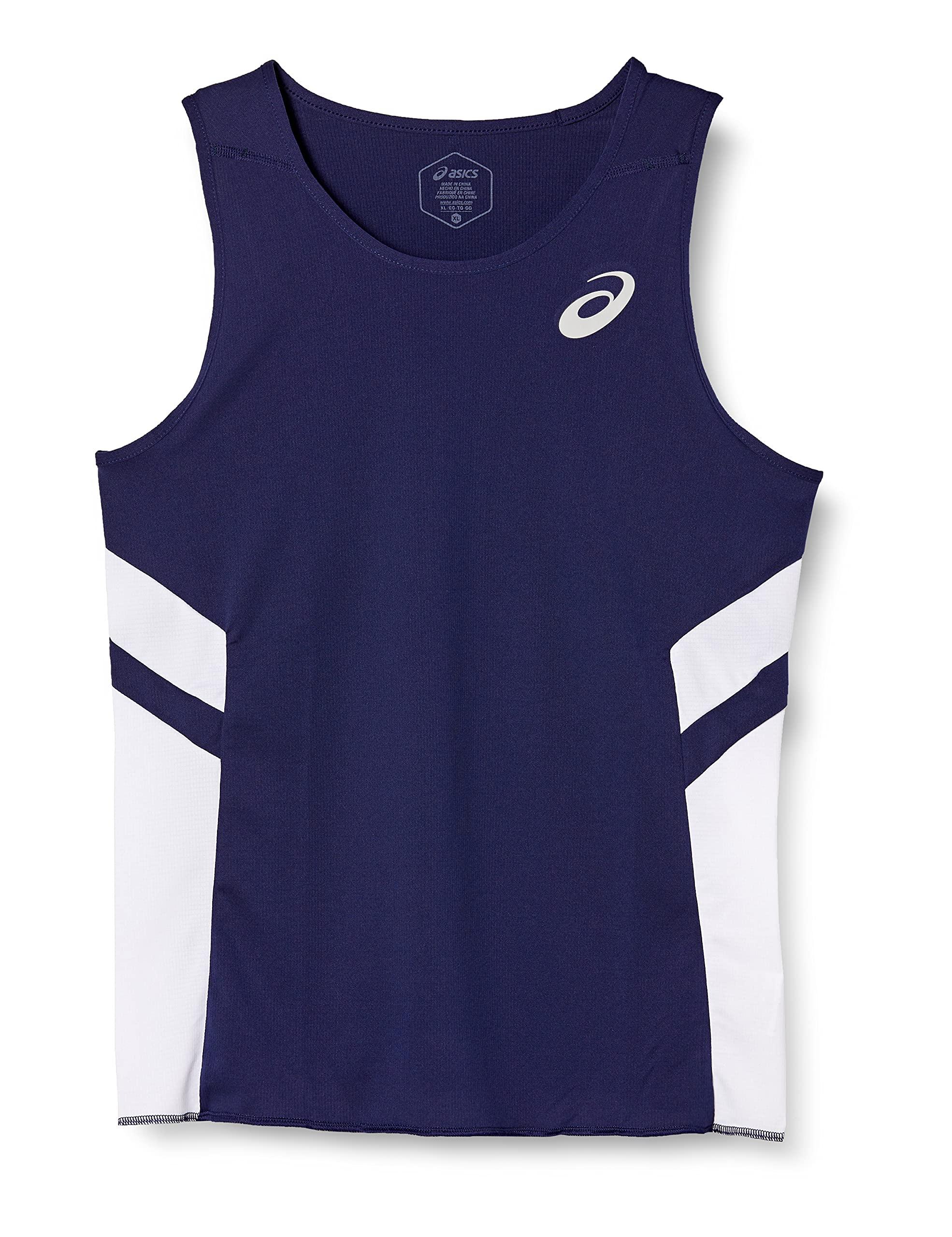 [ASICS] Track & Field Wear Running Shirt 2092A086 [Women's] Women's Peacoat/White Japan L (Equivalent to Japanese Size L)