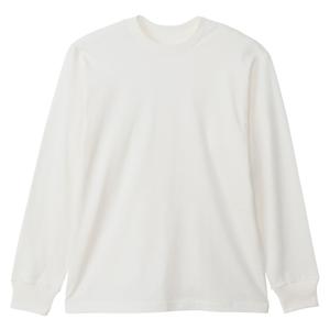 [Hanes] T-Shirt Long Sleeve 100% Cotton Tubular Construction Tagless 1P T-SHIRTS SHIRO Crew Neck Long Sleeve T-Shirt Underwear Men's HM4-A201 Men's White