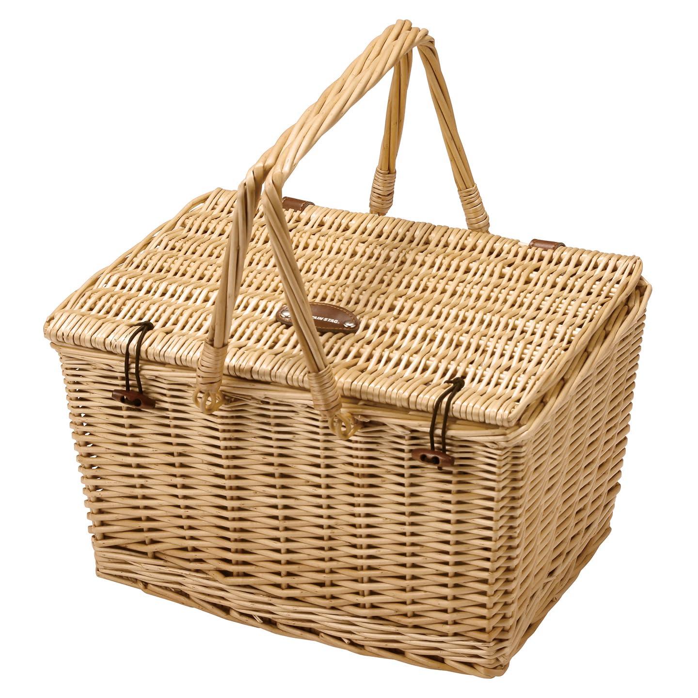 Picnic Basket with Lid_Oval L