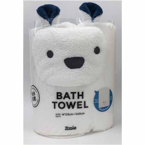 carari Bath Towel Microfiber with [3x] Absorbency Polar Bear Quickly absorbs water into fiber gaps Quick-drying Marshmallow-soft feel Fluffy and bouncy 60×120cm Sea Bee Japan Carari Zoo