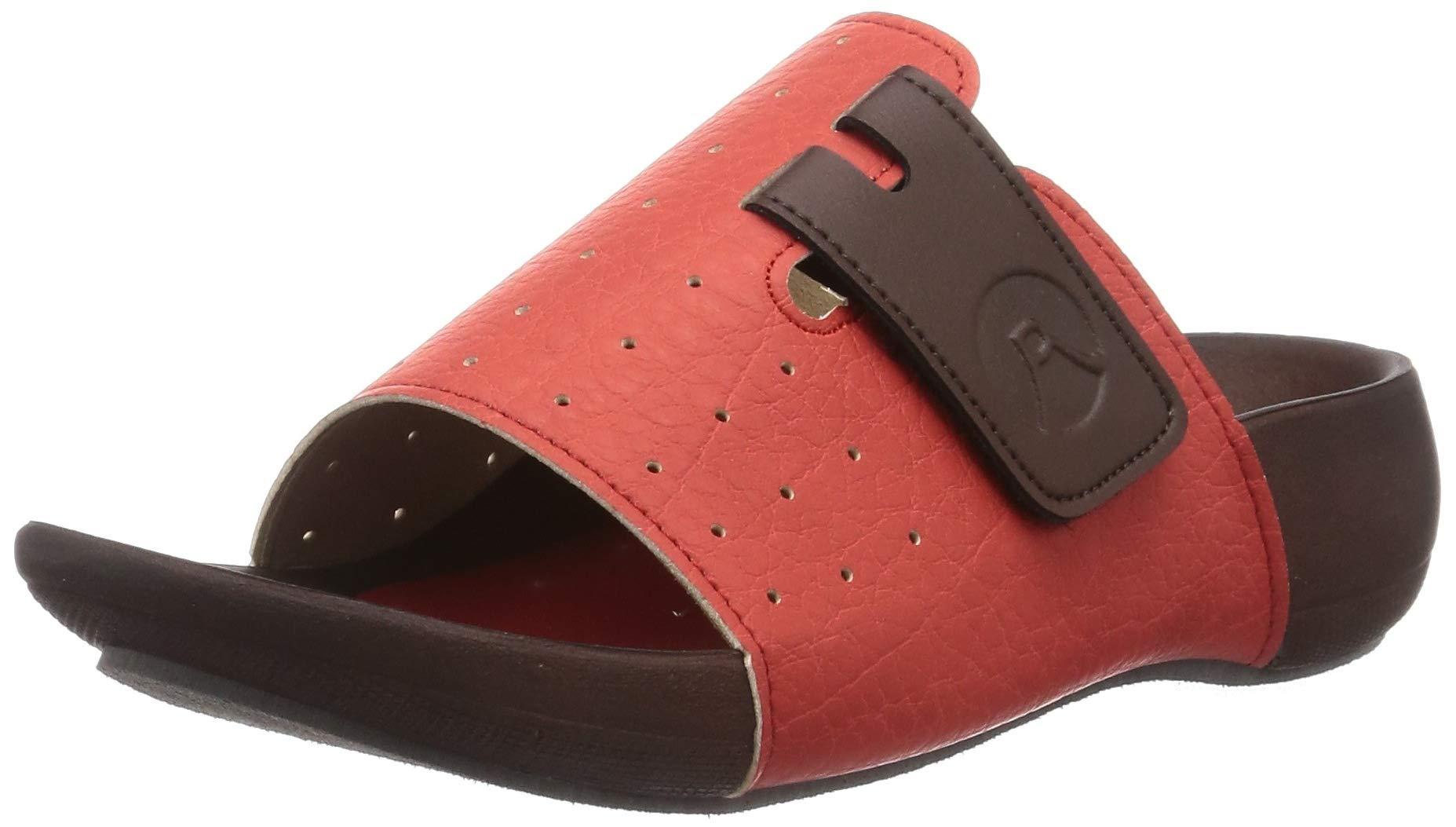 [Regetta] Room Sandal R-68E Unisex Cover Sandal Indoor Footwear Office Slip-On Slide Open-Toe Easy to Walk In Easy to Wear Less Fatigue Comfort Made in Japan R68E Red 26.5 cm~27.5 cm