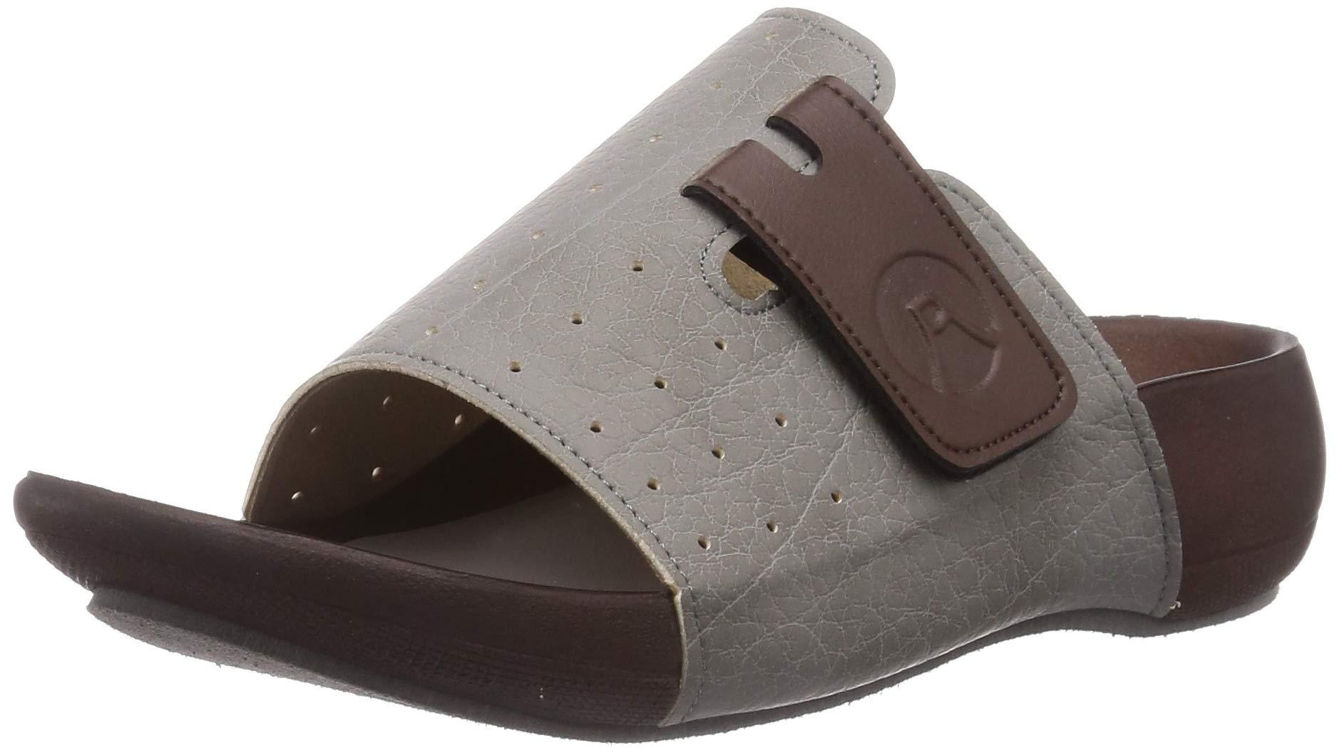 [Regetta] Room Sandal R-68E Unisex Cover Sandal Indoor Footwear Office Slip-On Slide Open-Toe Easy to Walk In Easy to Wear Less Fatigue Comfort Made in Japan R68E Gray 22.0 cm~22.5 cm