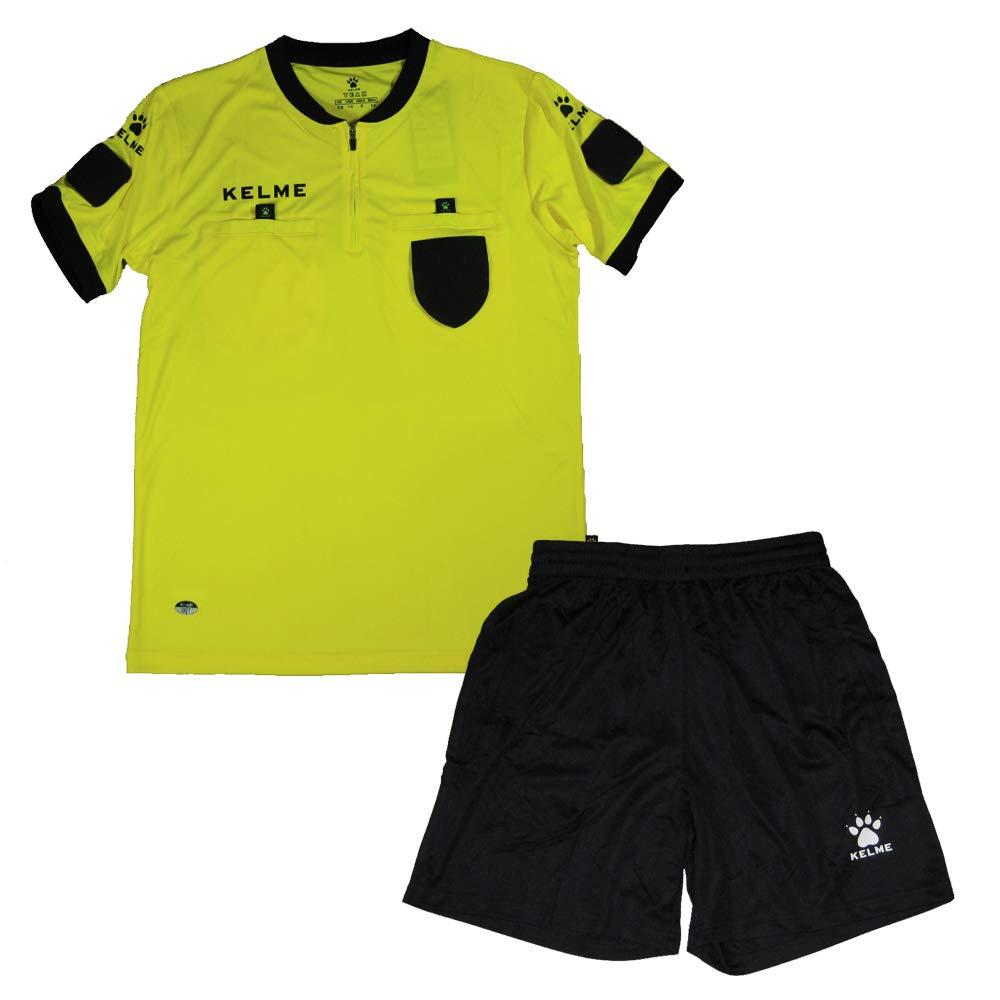 Kelme Referee Shirt & Pants Set Short Sleeve Yellow × Black Size S K15Z225
