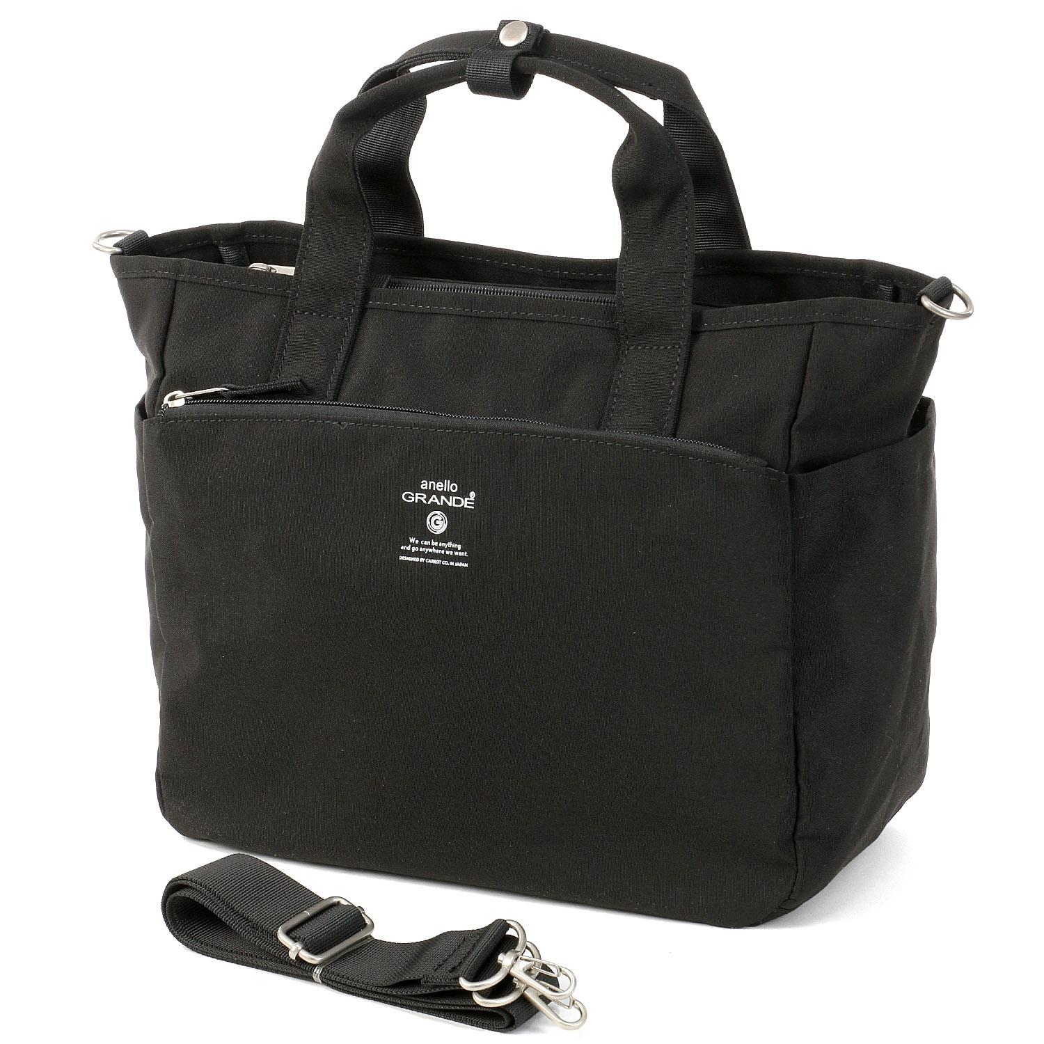 anello GRANDE Cabin 2WAY Tote Bag Dark Black