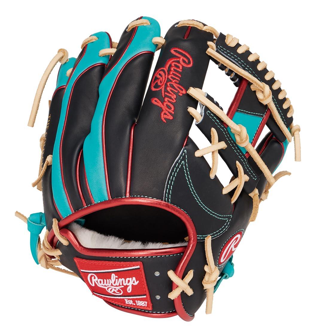 Rawlings Baseball Glove Softball Adult HOH PRO EXCEL Wizard #02 COLORS GR5HW2CN52MG Navy/M Green [For infielders] Size 11.25 *For right-handed throwers (worn on left hand)