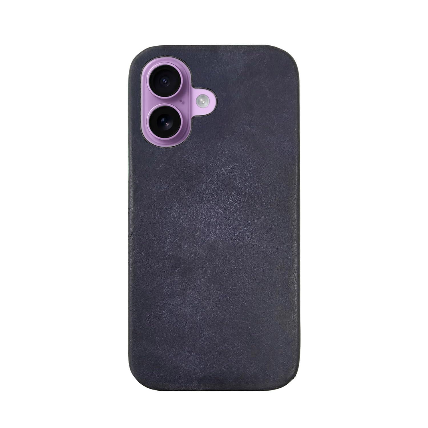 ABBI SIGNATURE MARGOT Italian Leather MagSafe-Compatible Back Cover for iPhone 17 Navy ABS27804i17