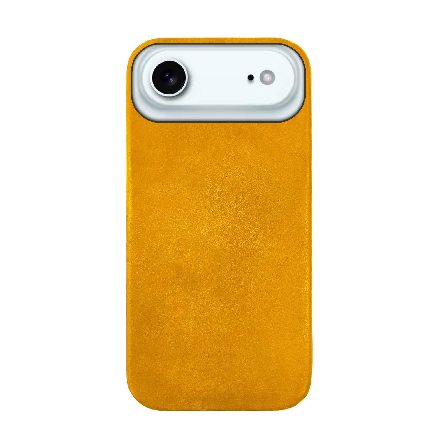 ABBI SIGNATURE MARGOT Italian Leather MagSafe-Compatible Back Cover for iPhone 17 Air Tan ABS27813i17A