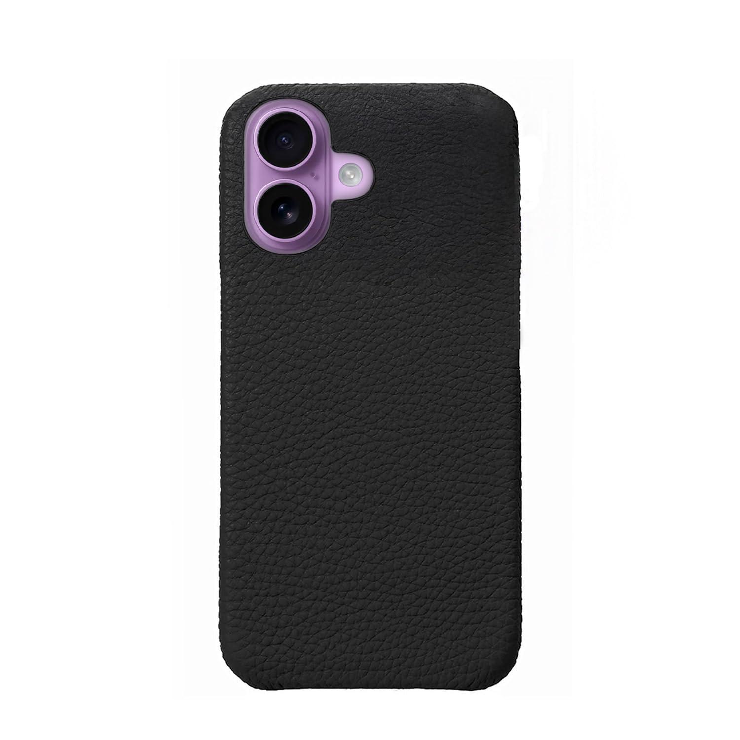 ABBI SIGNATURE Shrunken Calf MagSafe-Compatible Back Cover for iPhone 17 Black Blue ABS27832i17