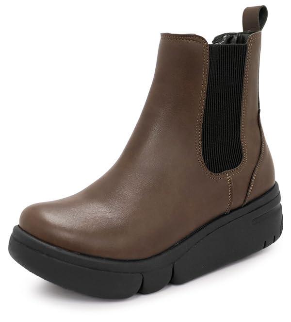 Heated Insulated Side Gore Boots Color: DBR (Dark Brown) Size: M