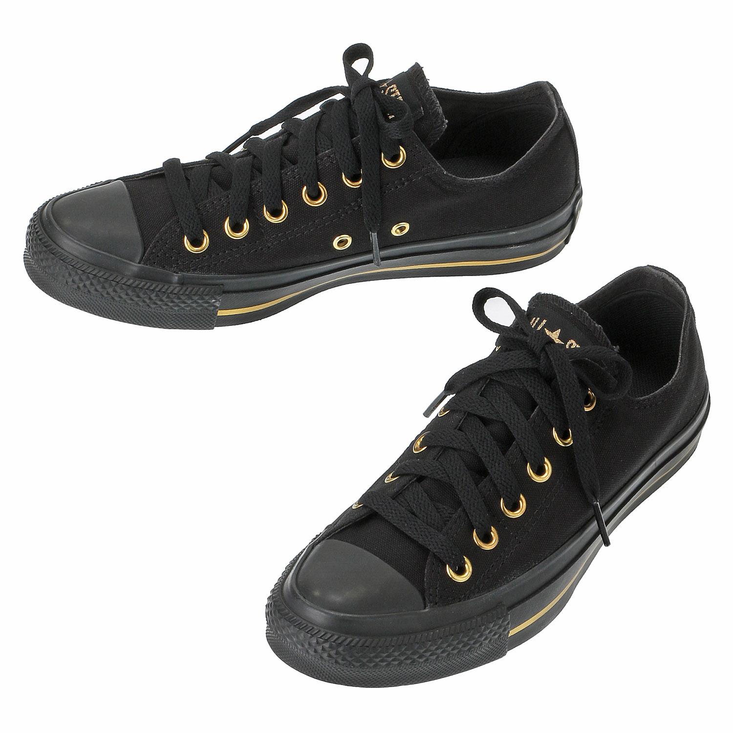 CONVERSE ALLSTAR GOLDSTRIPE SLIP OX BLACK 23.5CM