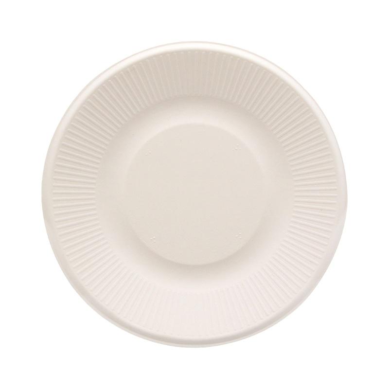 HEIKO Paper Plates Commercial Bagasse Paperware Plate White 21cm 50-Pack