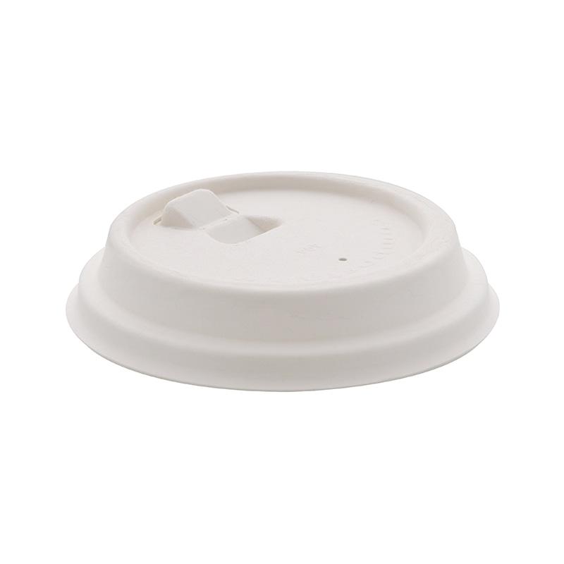 HEIKO Paper Cups Bagasse Paperware Lift-Up Lid White 90mm Diameter 50 Sheets