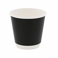 HEIKO Paper Cups Double-Wall Insulated Cups 9 oz Black 90mm Diameter 25-Pack