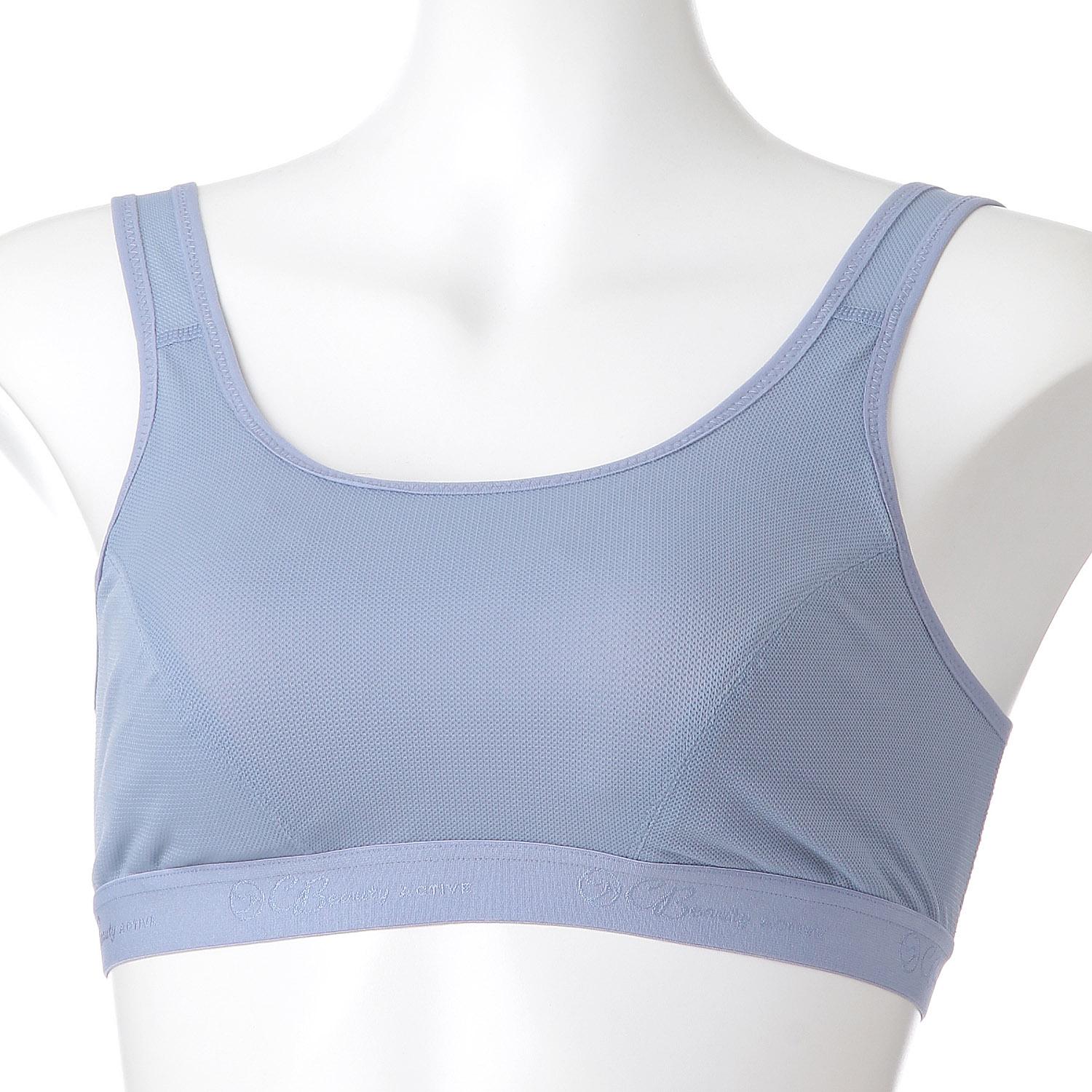 [Atugi] Bra [Clear Beauty Active] Active Quick-Dry U-Back Sports Bra 97860GS Women's Blue Gray 3L Regular
