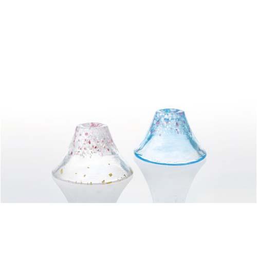 Toyo Sasaki Glass Lucky Fortune Cup Sakura Fuji Chilled Sake Cup Set Pale Cherry Blossom Clear Cherry Blossom 45ml Made in Japan Sake Cup Sake Glass Cup Mount Fuji Glass Cup Gift Present Present for Seniors' Day Father's Day Mother's Day Birthday Wooden Box Included G642-T84