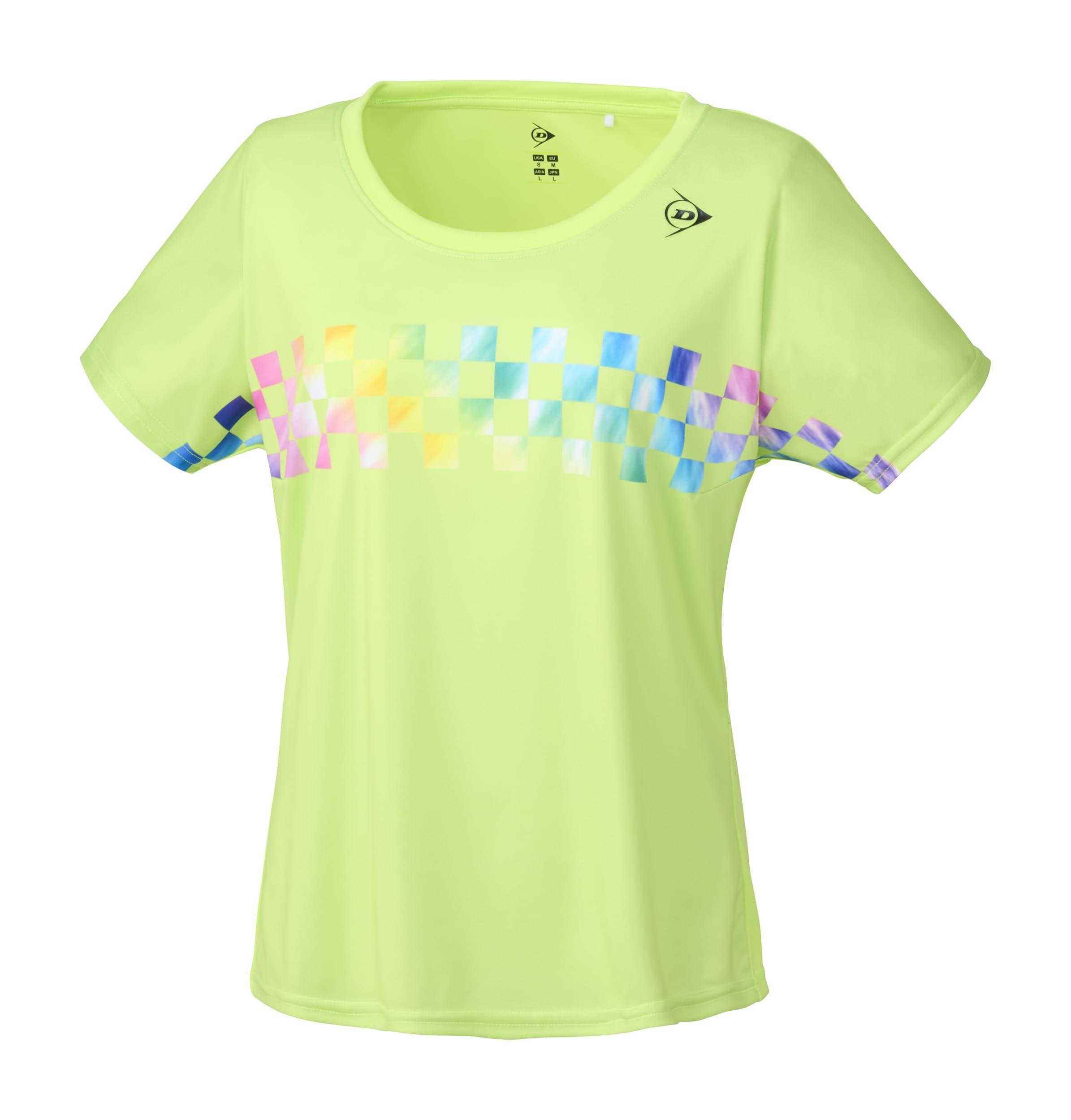 [Dunlop] Tennis Wear Badminton Short Sleeve Game Shirt Women's Water Absorbent Quick Dry UV Protection DAP1421W 2024SS Light Green S