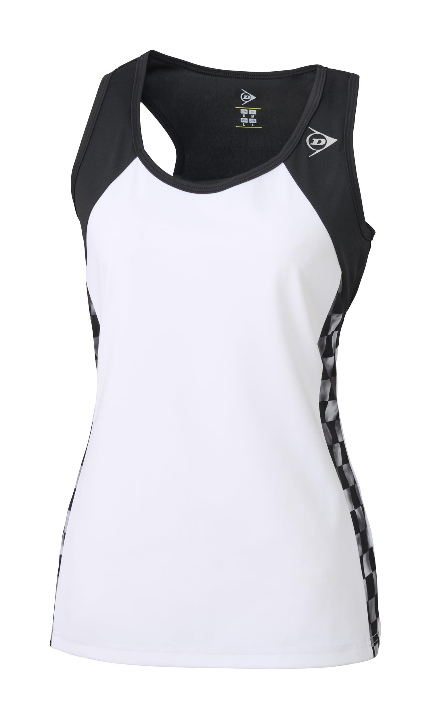 [Dunlop] Tennis Wear Badminton Tank Top Game Shirt Women's Moisture-Wicking Quick-Dry UV Protection Stretch DAP1425W 2024SS White XO