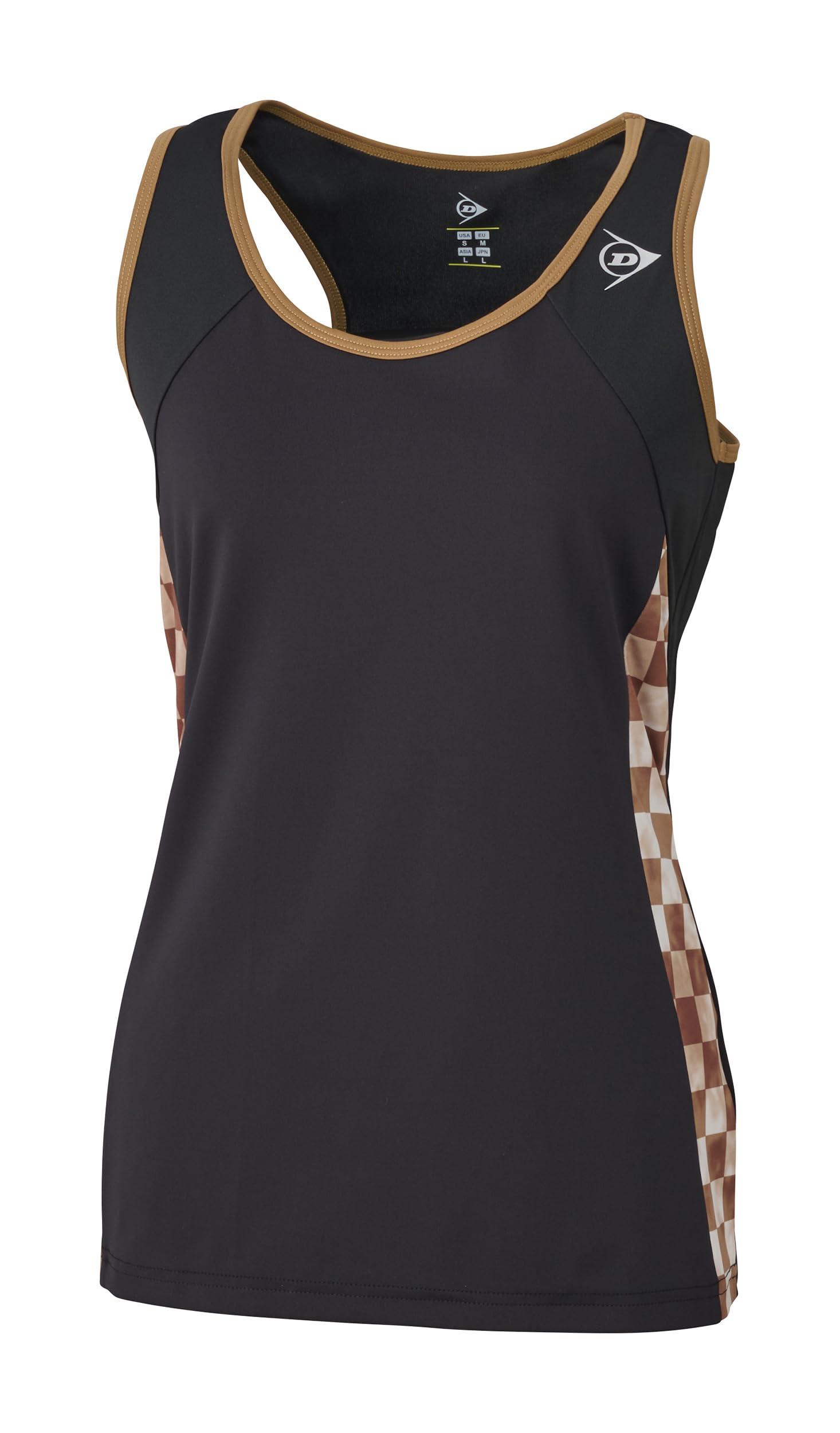 [Dunlop] Tennis Wear Badminton Tank Top Game Shirt Women's Moisture-Wicking Quick-Dry UV Protection Stretch DAP1425W 2024SS Black S