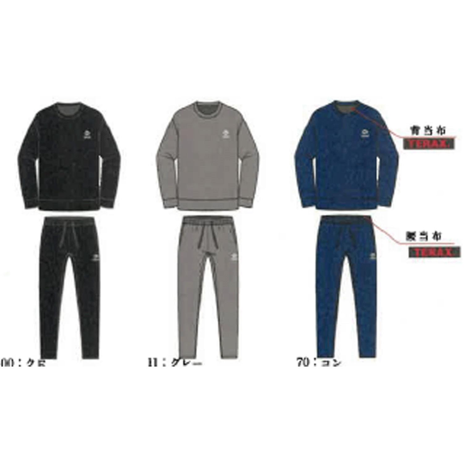 Blood Circulation Promoting Room Wear Stretch Mini Fleece Lining Unisex Black L