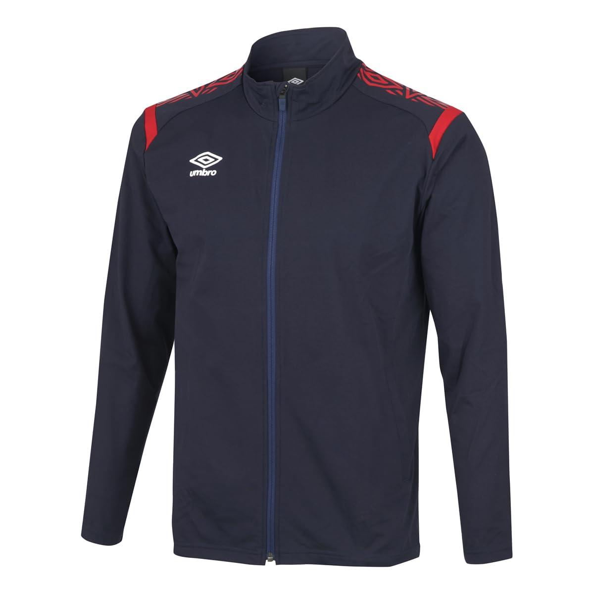[Umbro] Jersey Soccer Long Sleeve Zipper Moisture-Wicking Stretch Windproof Lightweight Practice Club Team Training Classic Kids Junior Unisex 10 Colors NVRD(UAS2350J) 130