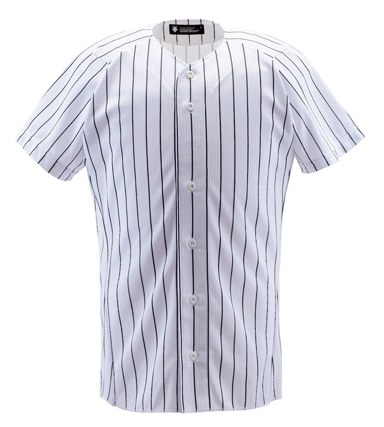 DESCENTE Uniform Shirt Stripe DB-7000 Wear Apparel Uniform DESCENTE Baseball Gear Swallow SWHT×BLK M