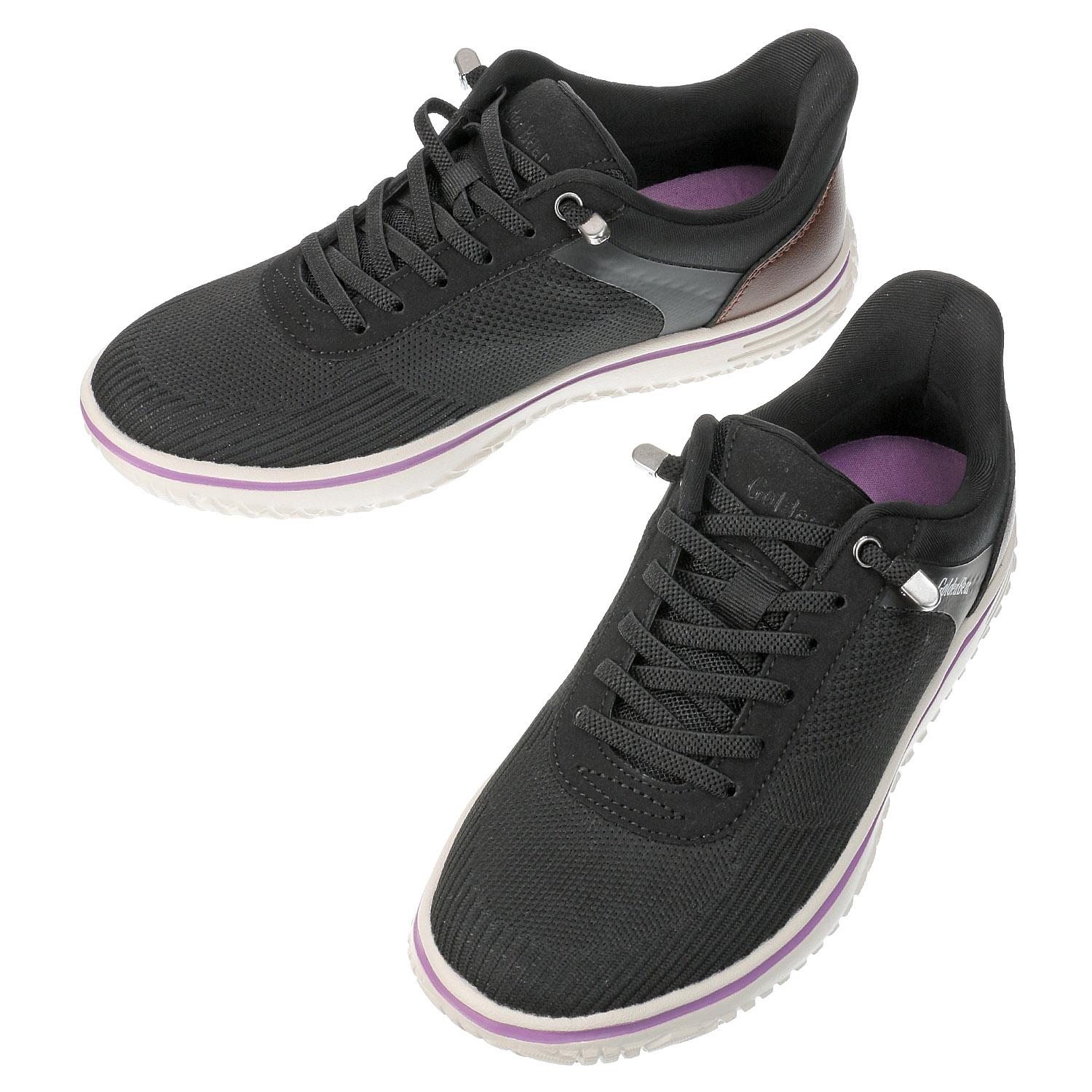 Golden Bear Lightweight Lace-Up Sneakers GB415 Black 22.5cm