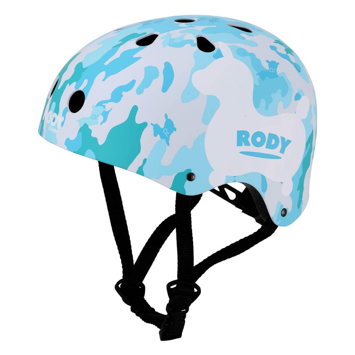 RODY Rody Helmet Bicycle Adult Child 1+ Years Bicycle Helmet SG Standard Ishino Shokai L (Approx. 56-59cm) Camouflage/Blue