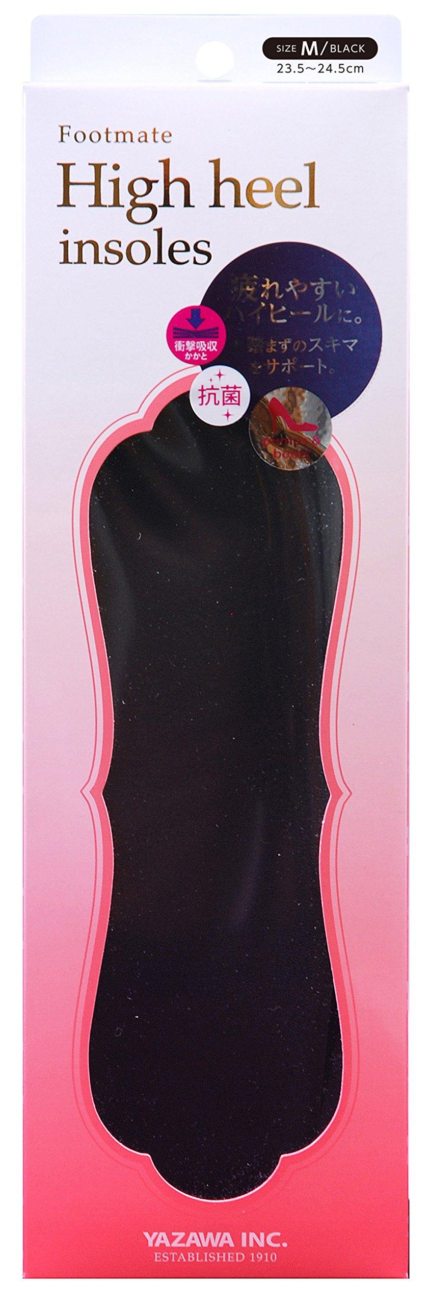 Yazawa Footmate High Heel Insoles Black M (23.5–24.5 cm) footmate30337