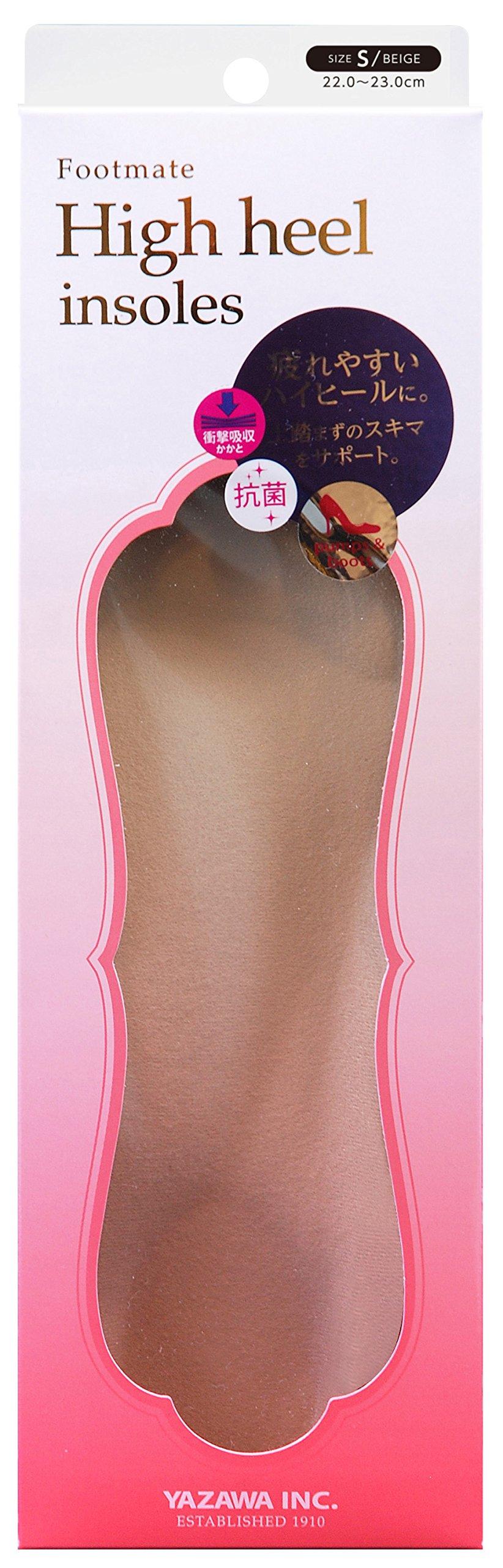 Yazawa Footmate High Heel Insoles Beige S (22.0–23.0 cm) footmate30351