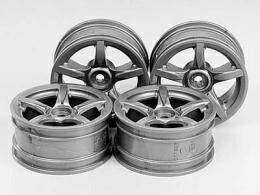 Tamiya R/C SPARE PARTS SP-1071 5-Spoke Arch Wheel (Silver) 4 Pieces (26mm/+2)