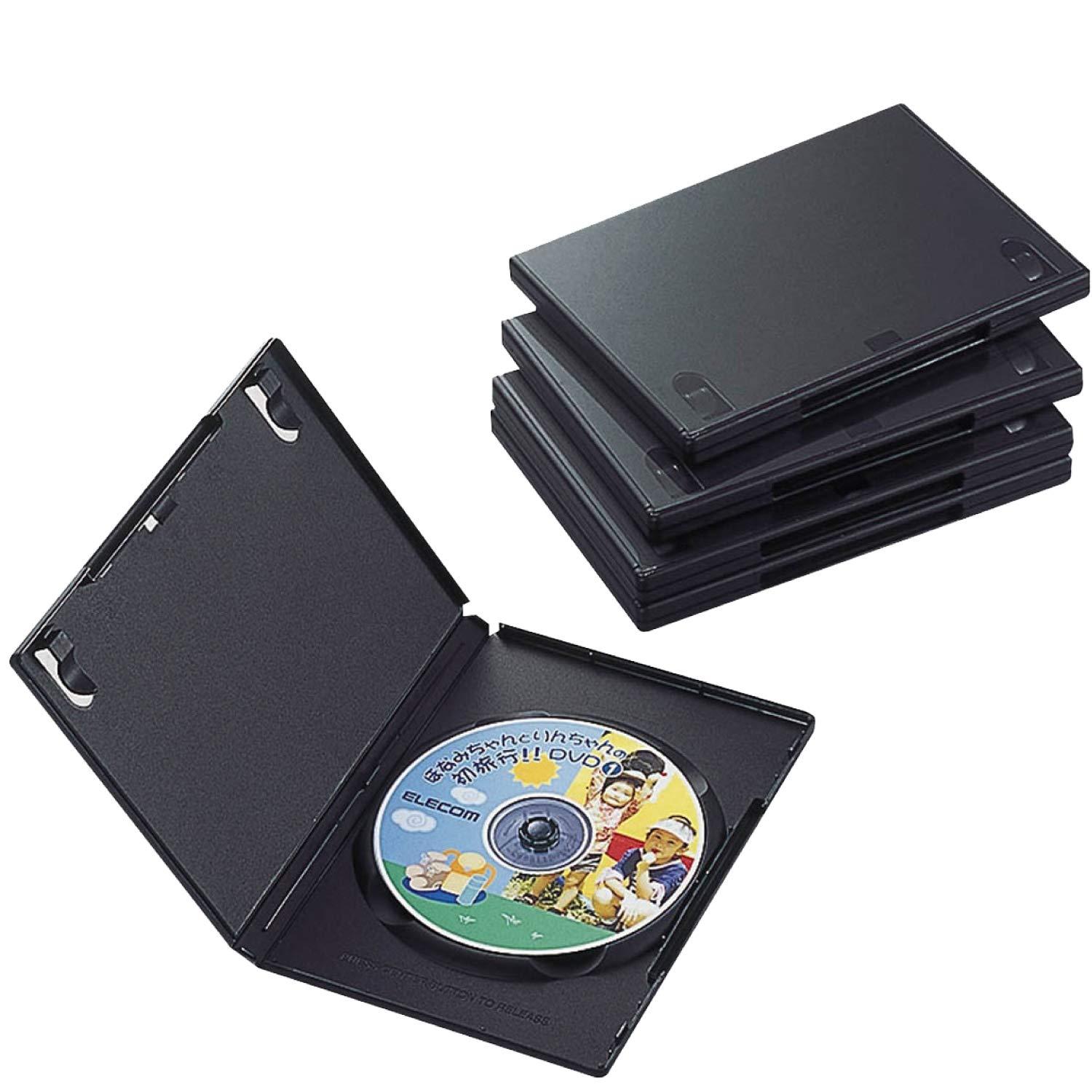 ELECOM DVD Tall Case Black for 1 CD/DVD 5 Black CCD-DVD02BK