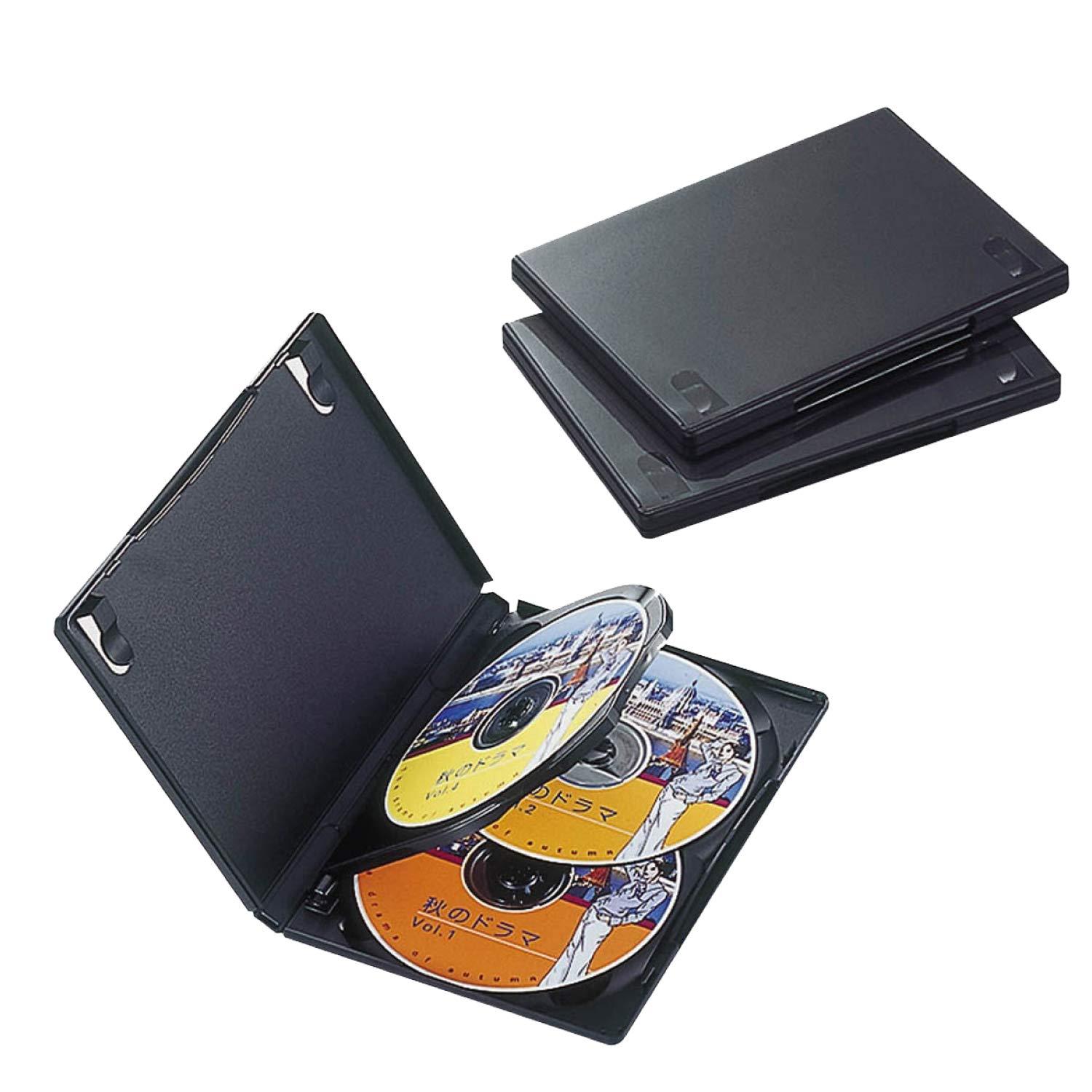 ELECOM DVD Tall Case Black Holds 3 CDs/DVDs 3 Black CCD-DVD07BK