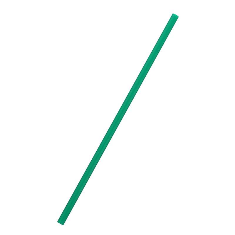 Hashiba Kasei Bio-Straight Straws 6×210mm Green Paper Packaging 500-Count 004713036