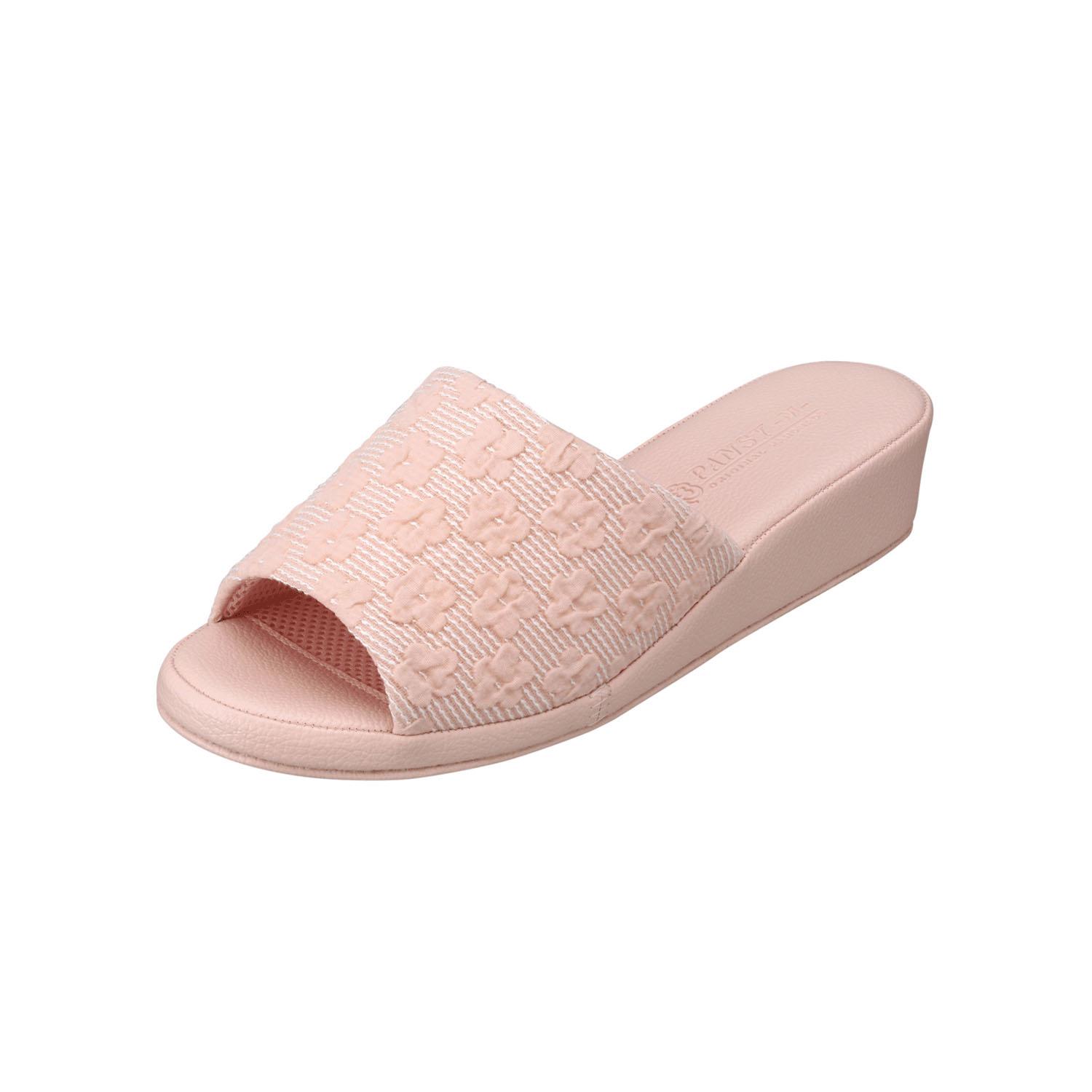 [Pansy] 9335 Indoor Slippers Room Shoes Puff Jacquard Weave Women's M Pink