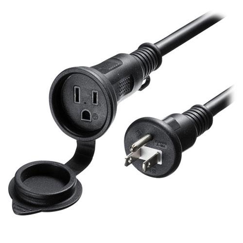 Sanwa Supply Rainproof Power Extension Cord, 1 Outlet, 5m (16.4 ft) TAP-EX35B-5