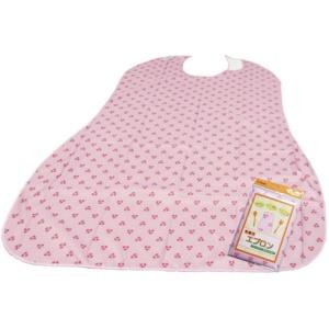 Plus Heart Meal Apron 1-Piece Pink Super Water-Repellent Long & Wide 73737