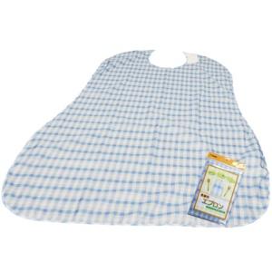 Plus Heart Nursing Care Meal Apron, 1-Piece Pack, Blue, Super Water-Repellent, Long & Wide, 73738