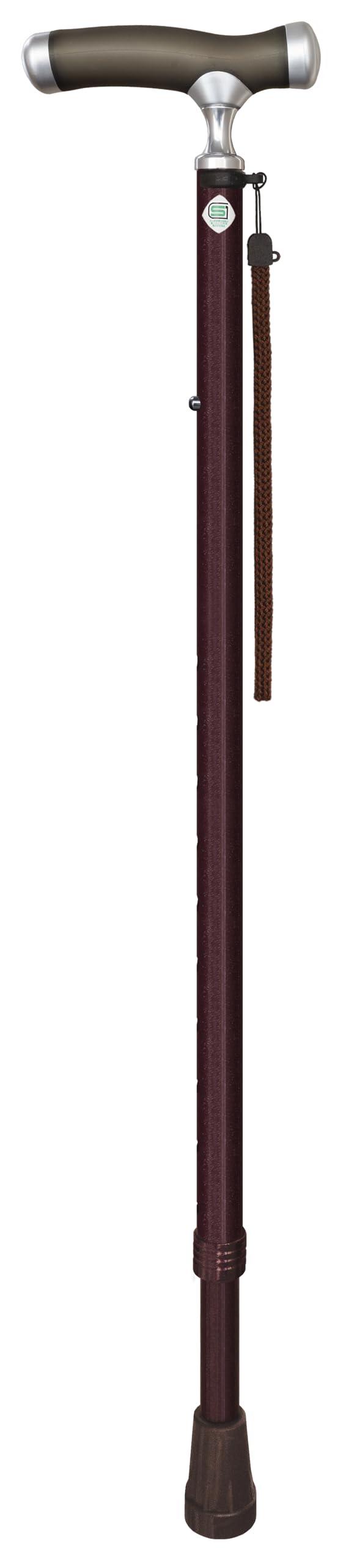 Soft Grip Telescopic Walking Stick/WB5314 Wine Red