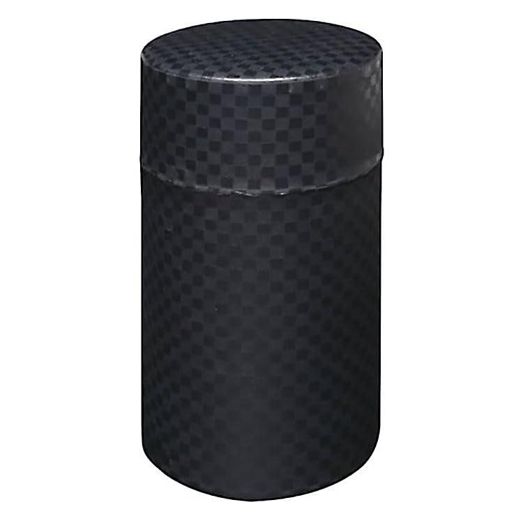 Yamako Yamako Tea Canister Tea Can Tema Hima Workshop Pop-Can Modern Checkered Pattern Black L Made in Japan Stylish Cute Tea Leaves Tea Black Tea Coffee Storage Case Preservation Container 78338