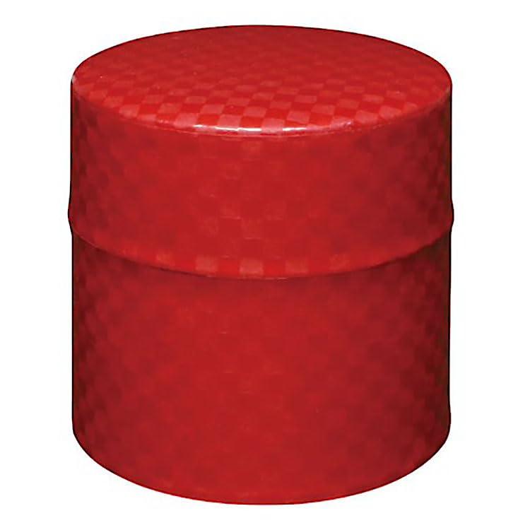 Yamako Yamako Tea Canister Tea Can Tema Hima Workshop Pockan Modern Checkered Pattern Red S Made in Japan Stylish Cute Tea Leaves Tea Black Tea Coffee Storage Case Preservation Container 78342