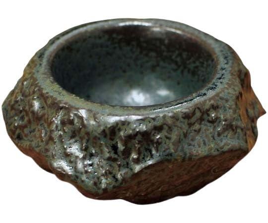 Yamaco Temahima Workshop Rock-Shaped Spice Container, Lidless, Blue yamaco79449