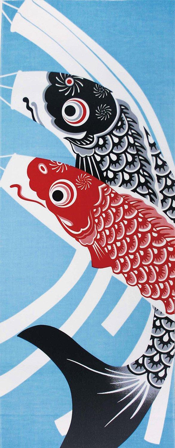 Yamako Shikisai Cloth Tenugui Koi Nobori 35×90cm 87550